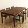 Walnut-Teak Modern Dining Set (6-Seater)