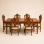 Heritage Carved Teak 6-Seater Dining Set