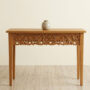Hand-Carved Teak Console Table