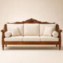 Royal Carved Teak 3-Seater Sofa