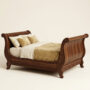 Carved Walnut Sleigh Bed (King)
