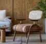 Paisley Gold Mid-Century Chair