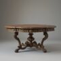 Grand Carved Round Dining Table