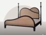 Black Rattan Arch Bed Frame