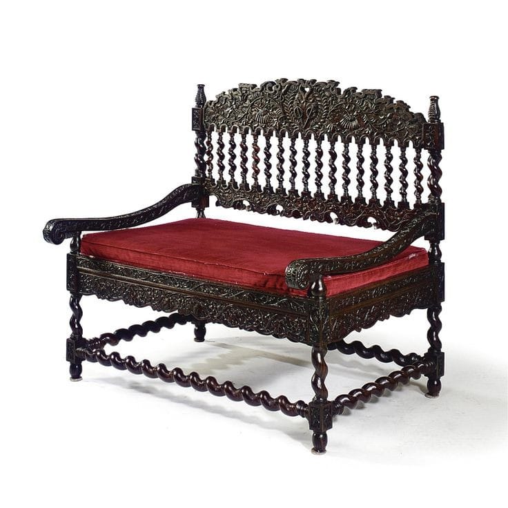 Carved Rosewood Bench