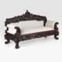 Carved Ivory Cushion Settee