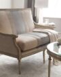 Silk Stripe Loveseat Settee