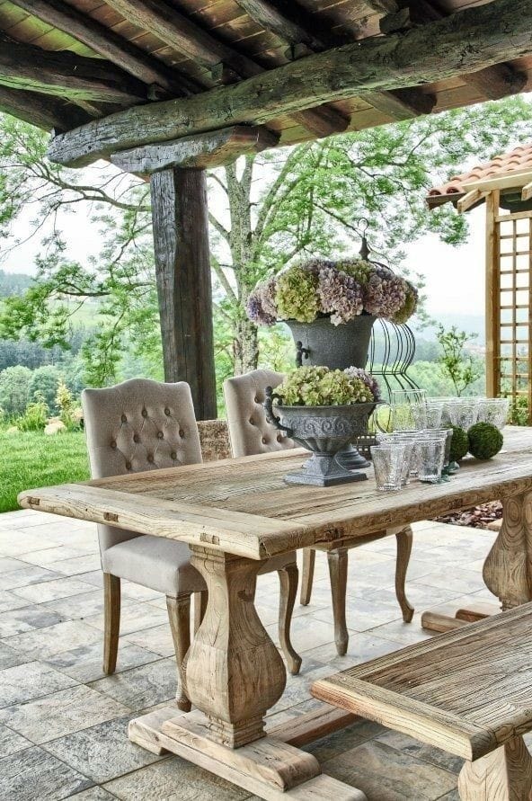 Rustic Outdoor Dining Set