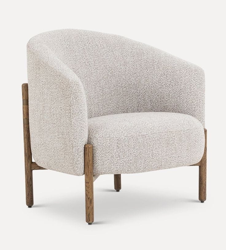Bouclé Channel Barrel Chair