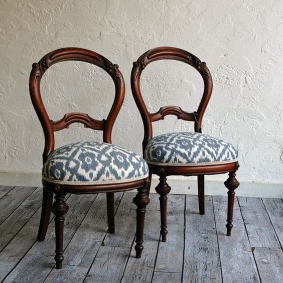 Victorian Balloon-Back Chair Pair