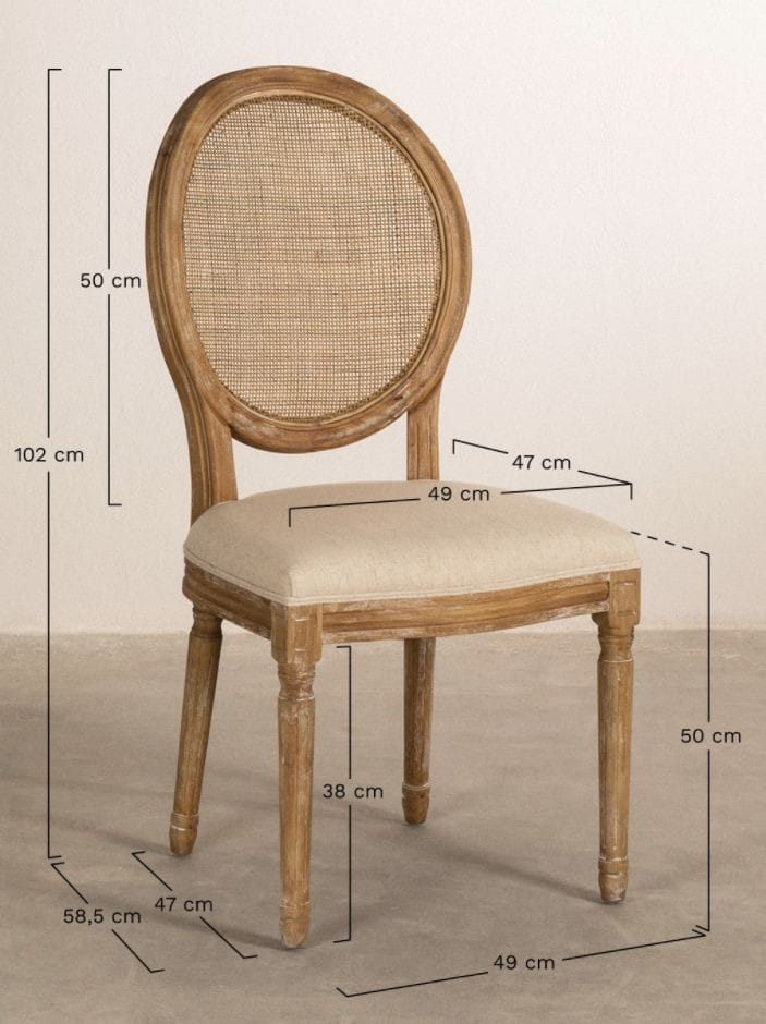 Cane Oval-Back Dining Chair